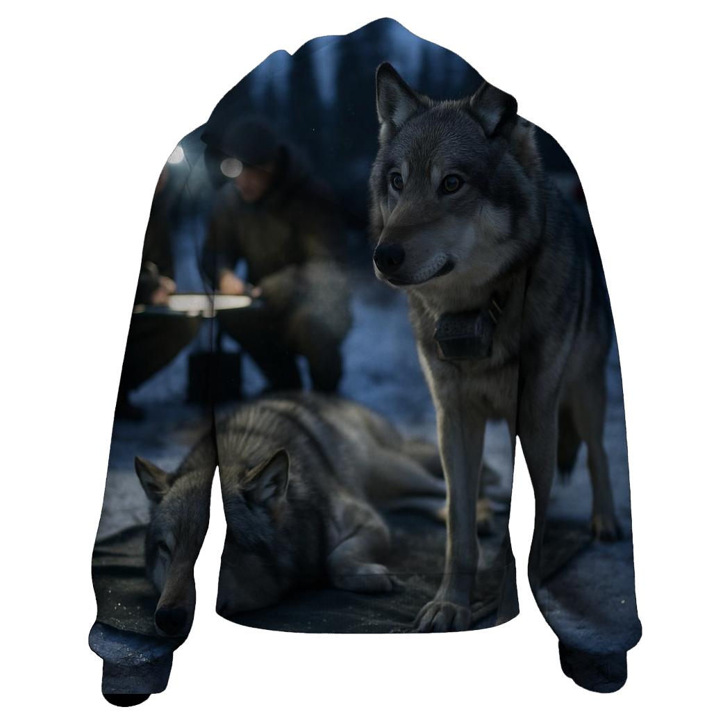 Radio Collar Check In The Boreal Research Clearing pullover hoodies