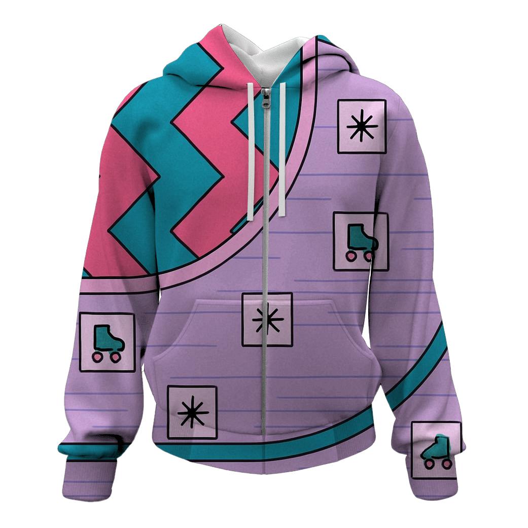 Miami Roller Rink Zigzag lightweight hoodies