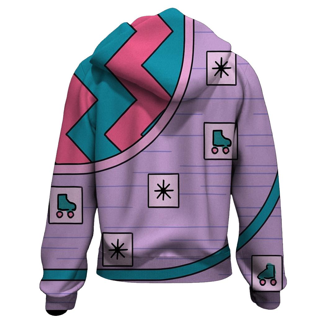Miami Roller Rink Zigzag lightweight hoodies