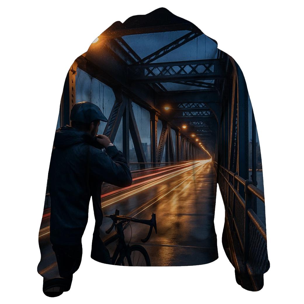 Rainy Blue Hour From The Manhattan Bridge Pedestrian Path hoodie styles