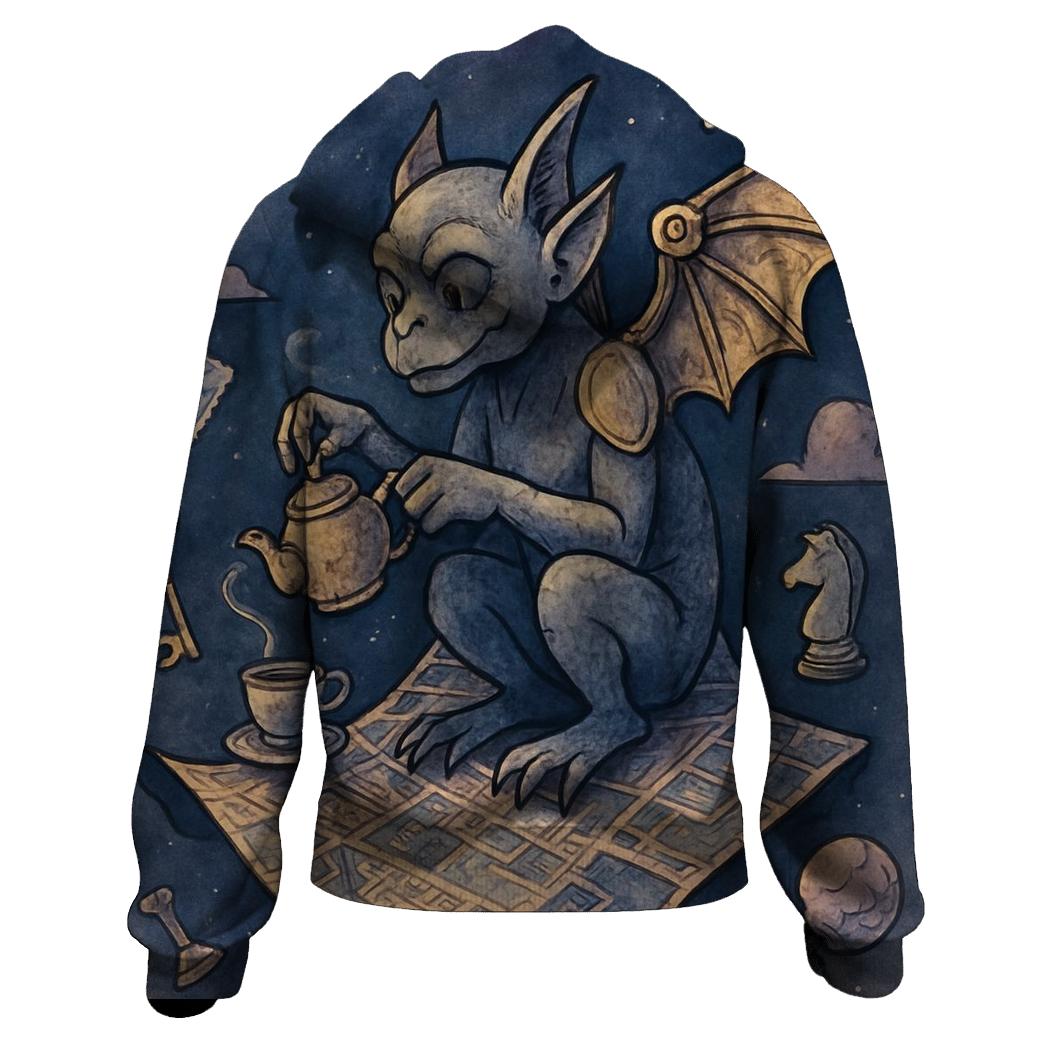 Clockwork Gargoyle Picnic On A Floating Map hoodie styles