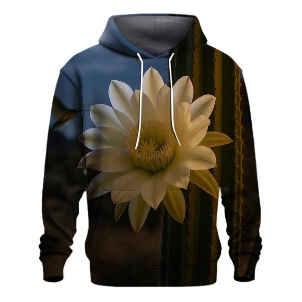 Moonlit Queen Of The Night Cactus Bloom graphic hoodies