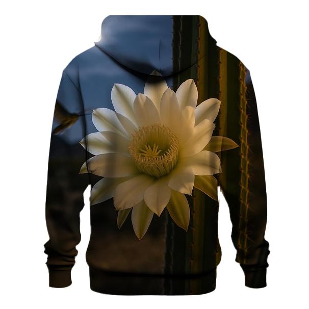 Moonlit Queen Of The Night Cactus Bloom graphic hoodies