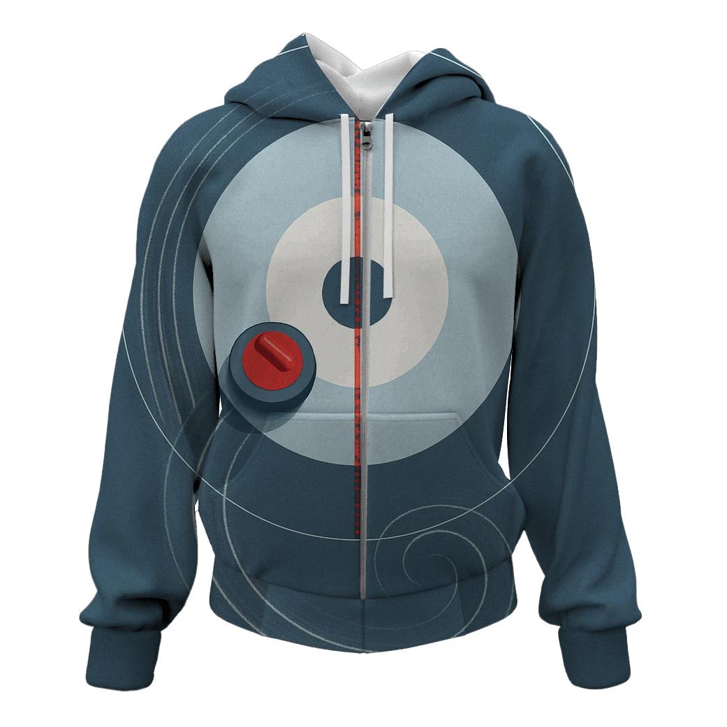 Frost Ring Curling Scotland graphic hoodies