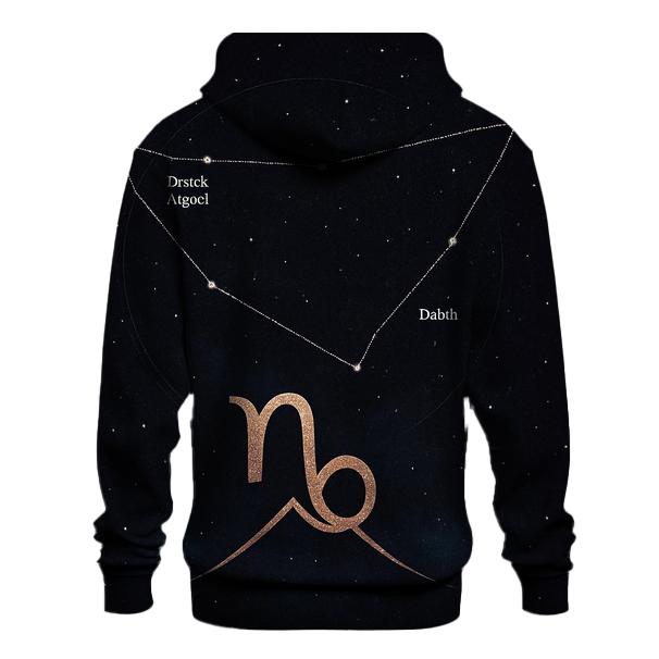 Capricorn Mountain Goat Star Chart Emblem zip-up hoodies