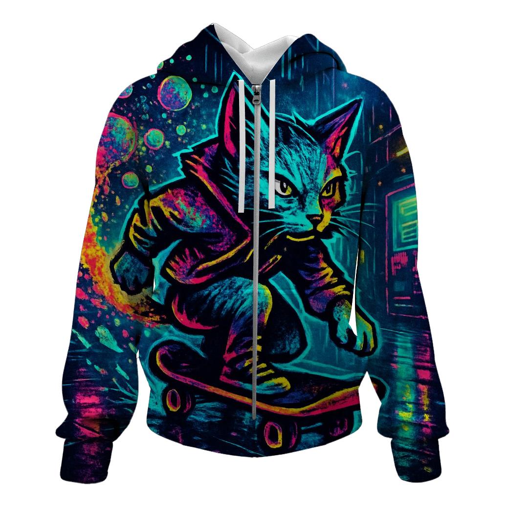 Neon Bubblewave Alley Cat hoodie trends