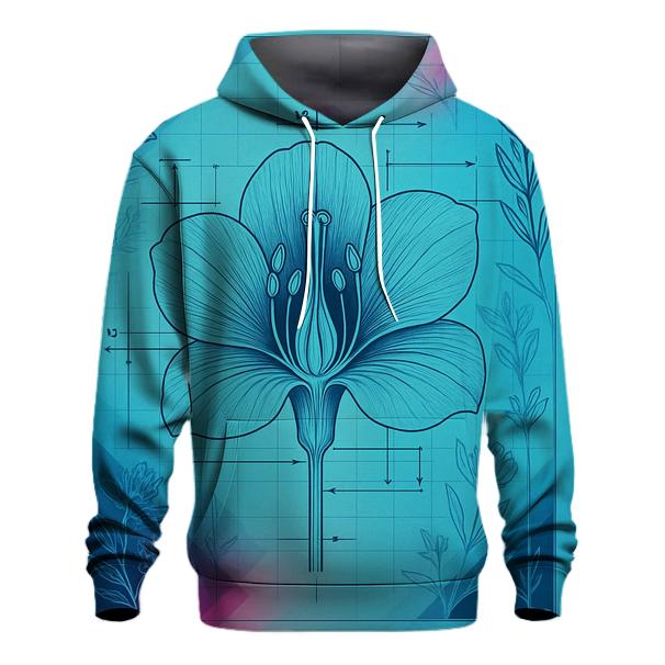 Prismatic Blueprint Botanical printed hoodies