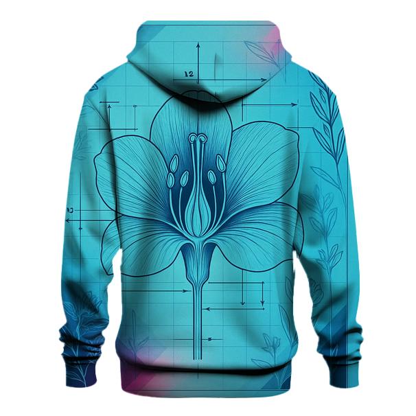 Prismatic Blueprint Botanical printed hoodies