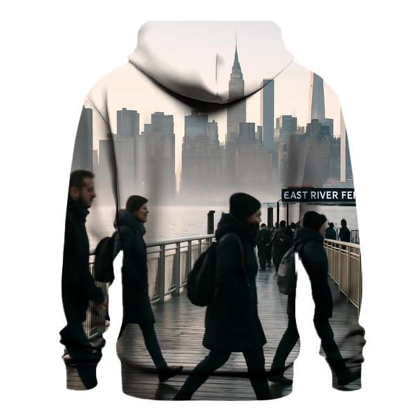 Gantry Plaza Dawn Commute Across The East River hoodie styles