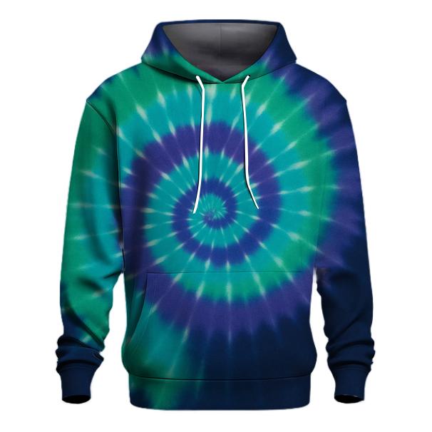 Aurora Spiral Overdye Vortex premium hoodies