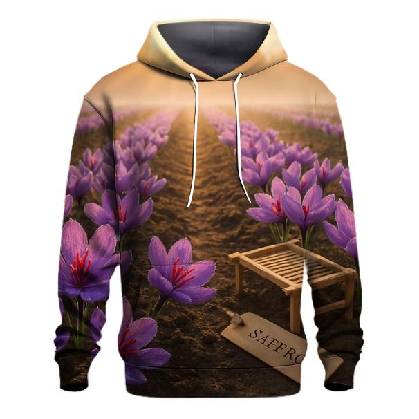 Saffron Crocus Rows After Dawn Mist designer hoodies