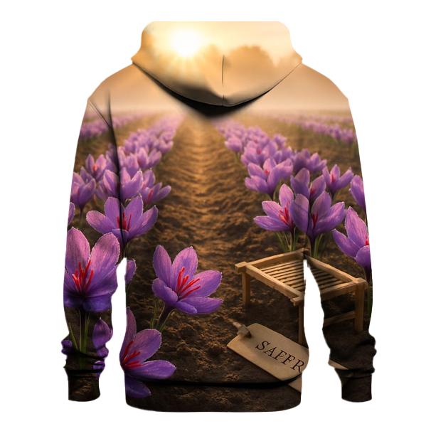 Saffron Crocus Rows After Dawn Mist designer hoodies