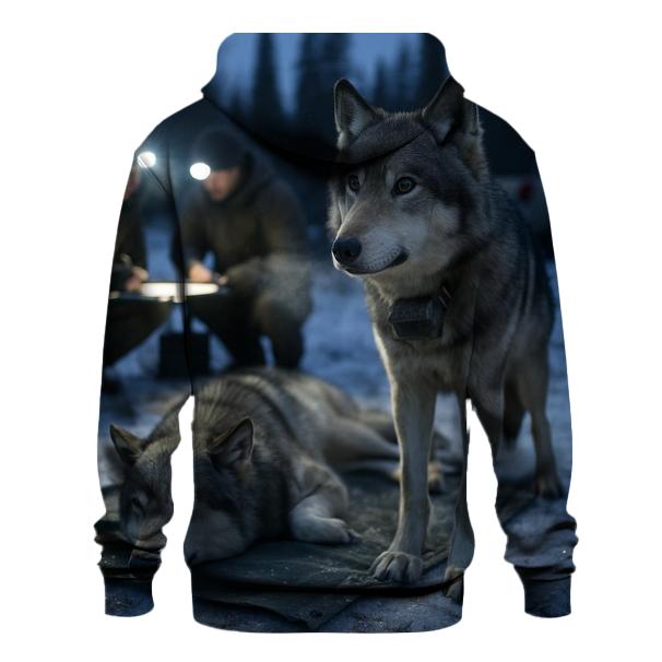 Radio Collar Check In The Boreal Research Clearing graphic hoodies