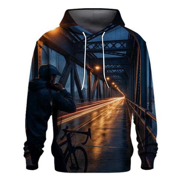 Rainy Blue Hour From The Manhattan Bridge Pedestrian Path hoodies fashion