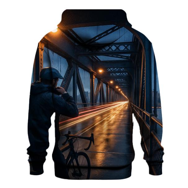 Rainy Blue Hour From The Manhattan Bridge Pedestrian Path hoodies fashion