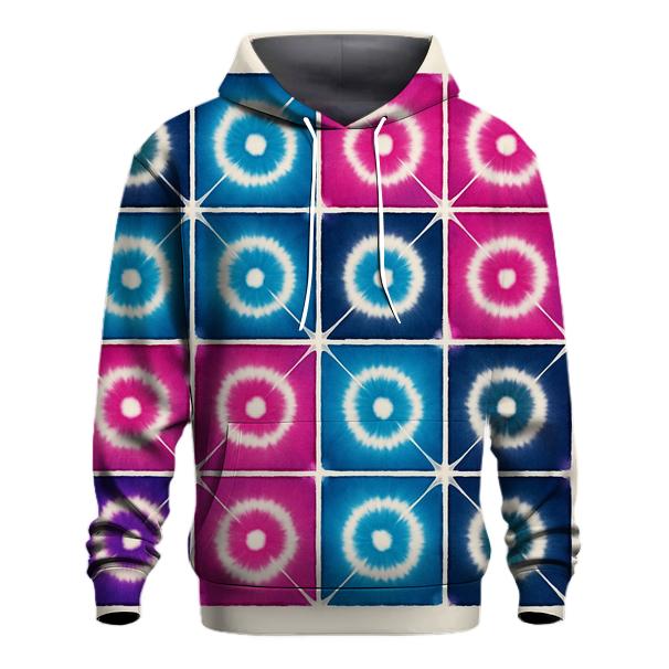 Pulsar Itajime Clamp Burst Grid embroidered hoodies