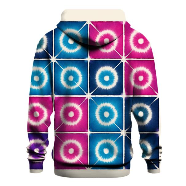 Pulsar Itajime Clamp Burst Grid embroidered hoodies