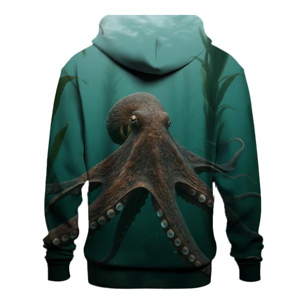 Kelp Forest Glide Giant Pacific Octopus graphic hoodies