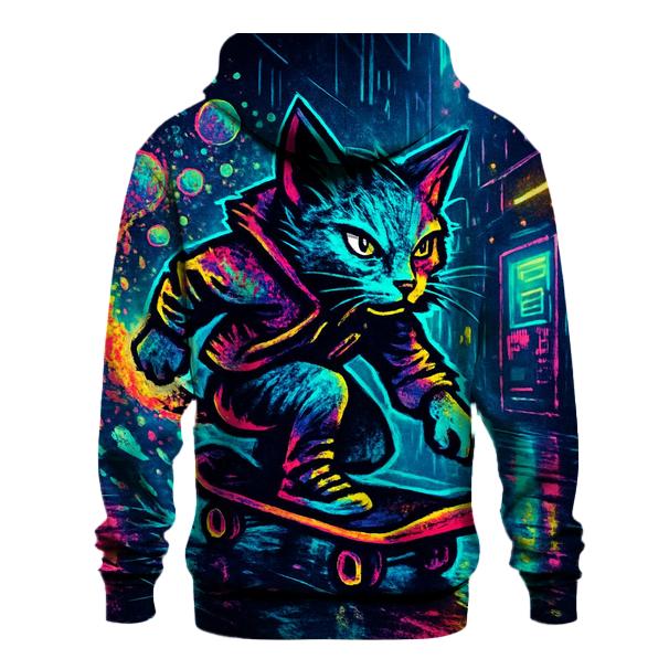 Neon Bubblewave Alley Cat custom hoodies