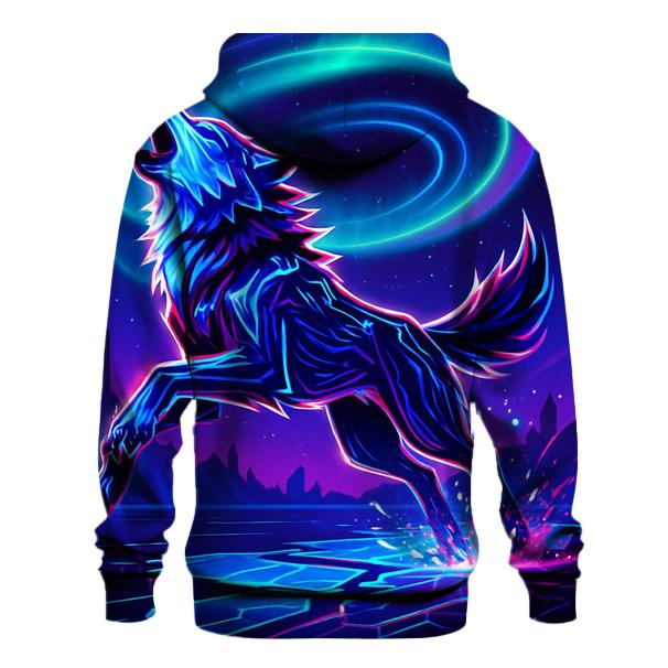 Neon Tundra Circuit Howl graphic hoodies
