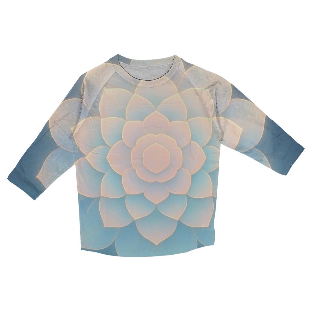 Aurora Bloom Geometry stylish quarter sleeve tops