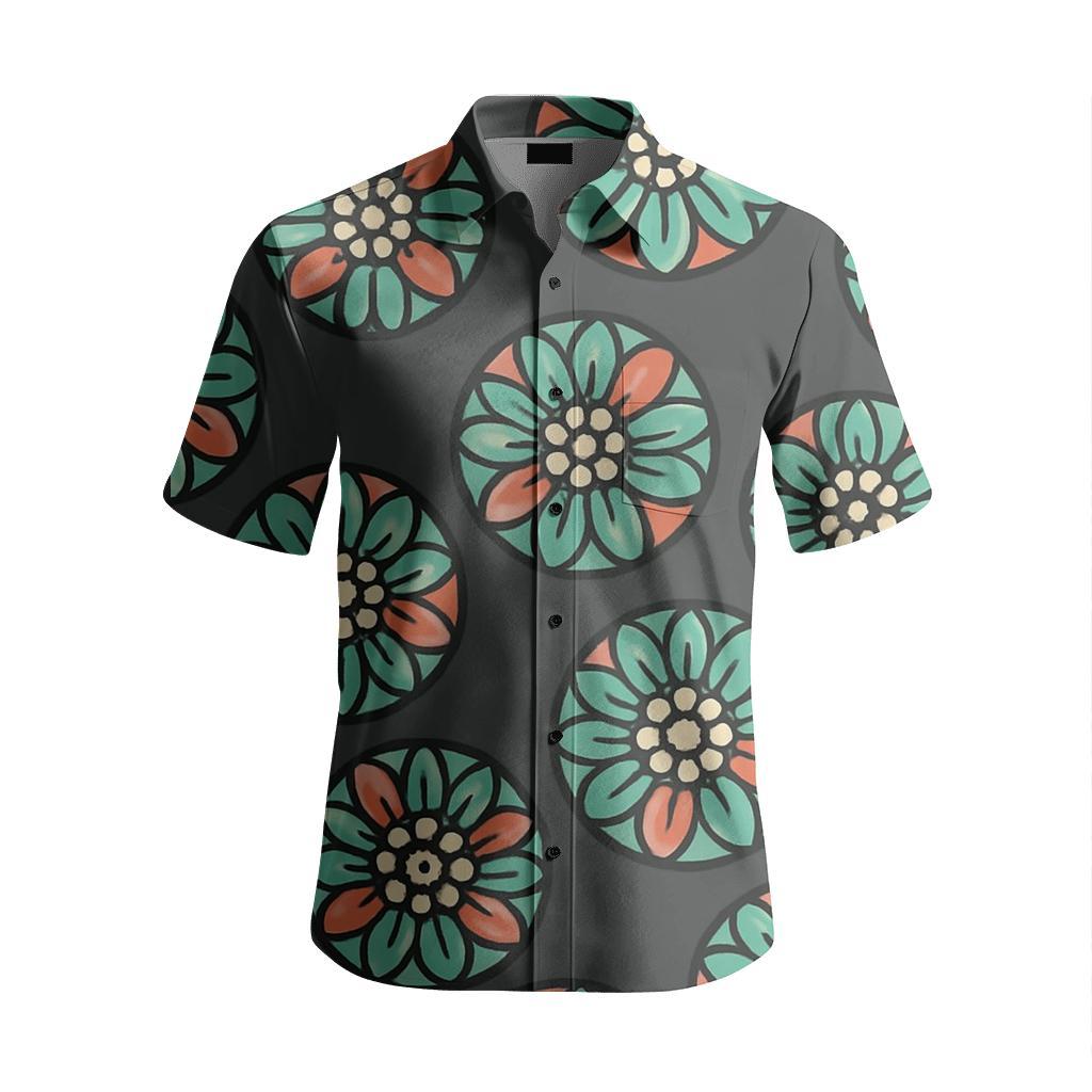 Cosmic Botanical Medallion Scatter stylish threadwork shirts