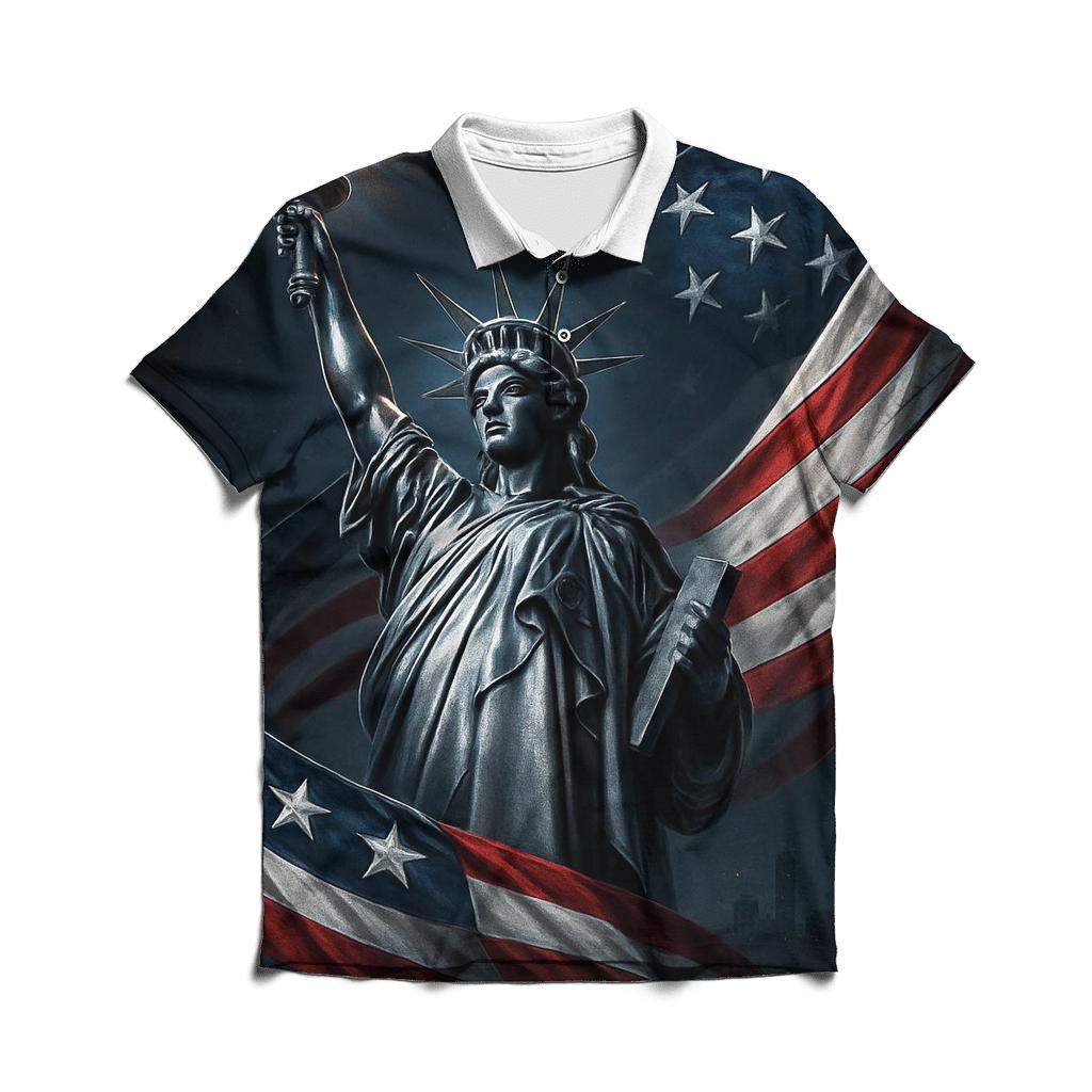 Chrome Liberty Surge custom polo shirts