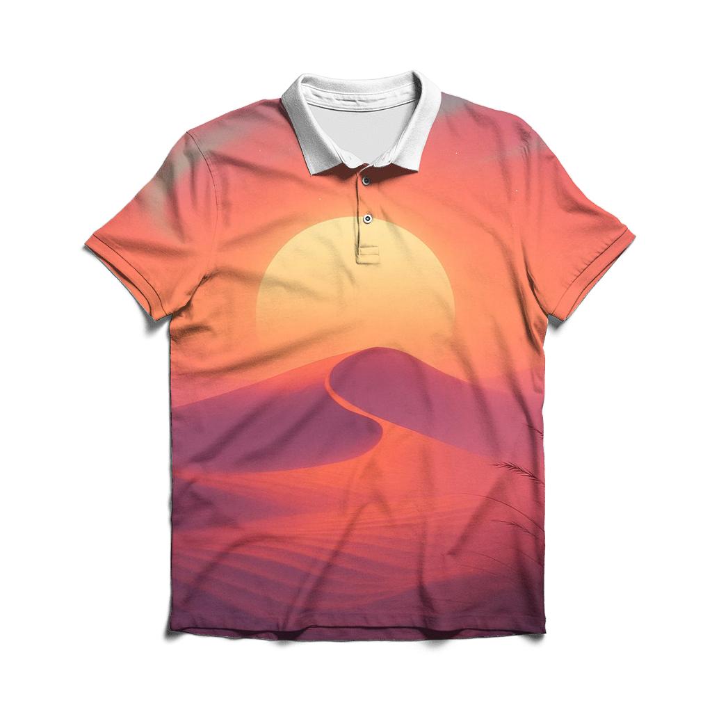 Aurora Dune Sundown branded logo polo shirts