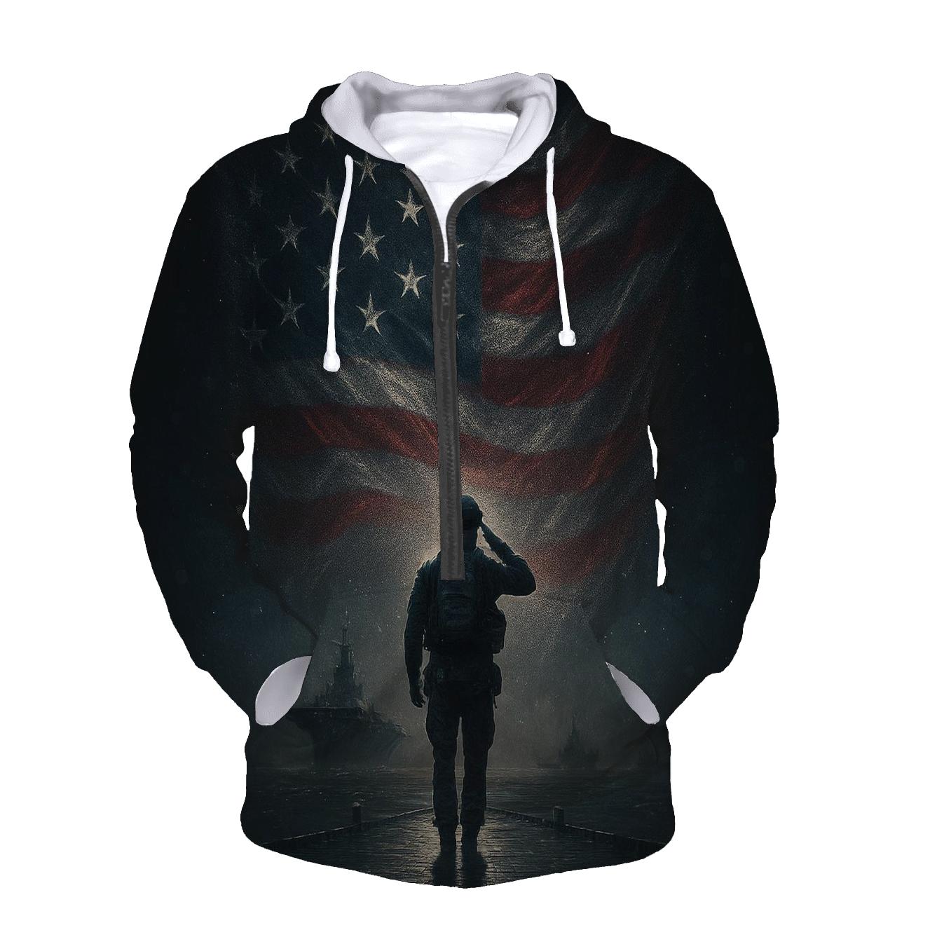 Harbor Watch Under The Star Field Banner graphic hoodies