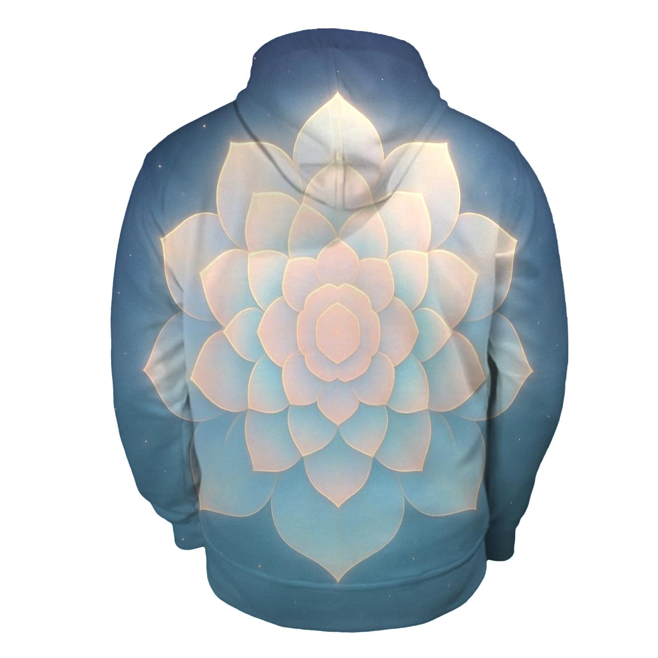 Aurora Bloom Geometry lightweight hoodies