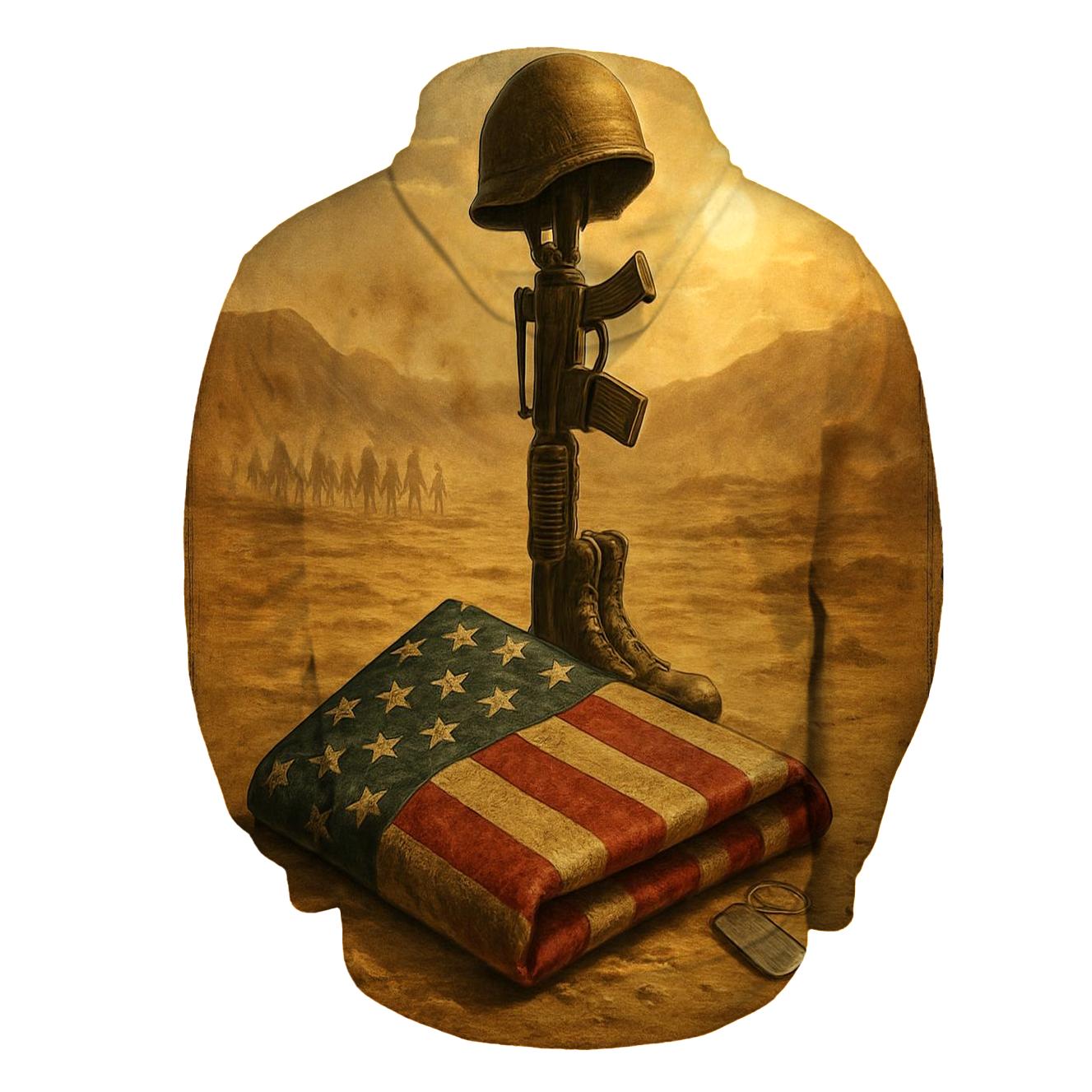 Desert Memorial Mirage Of The Folded Flag hoodies fashion