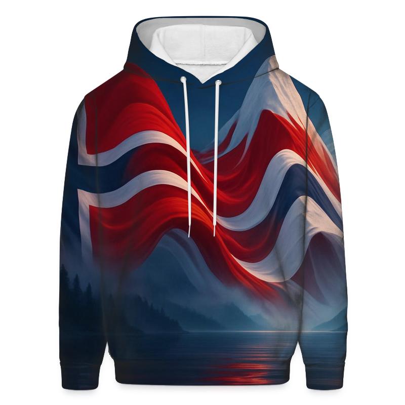 Aurora Fjord Flag Of Norway lightweight hoodies