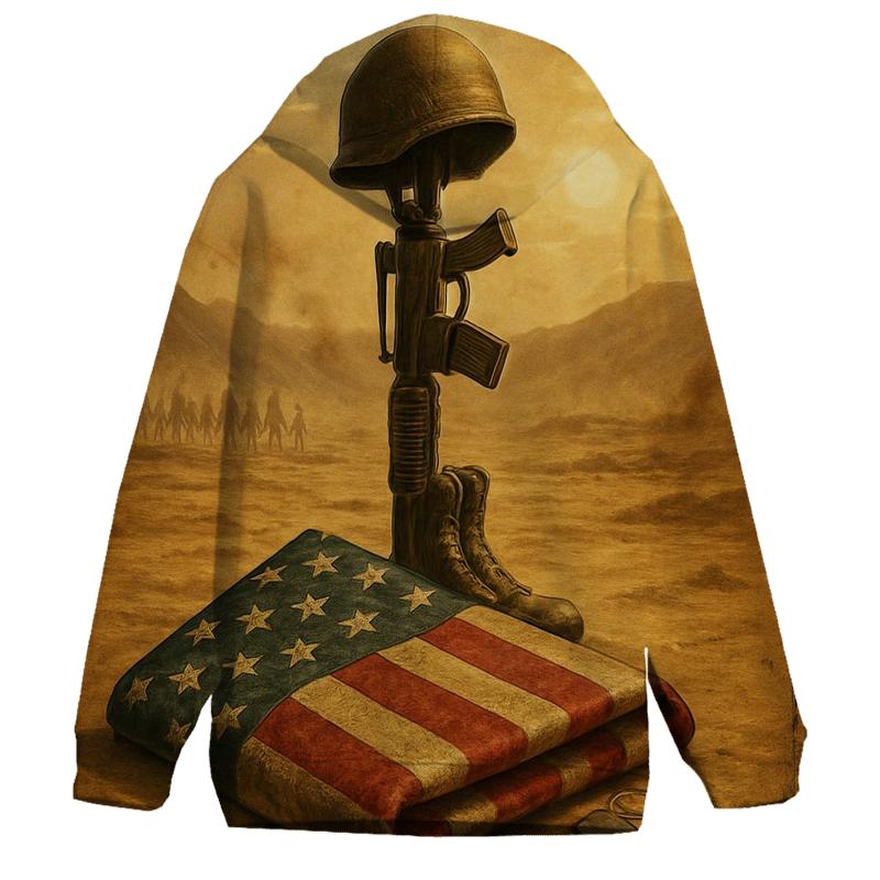 Desert Memorial Mirage Of The Folded Flag custom hoodies