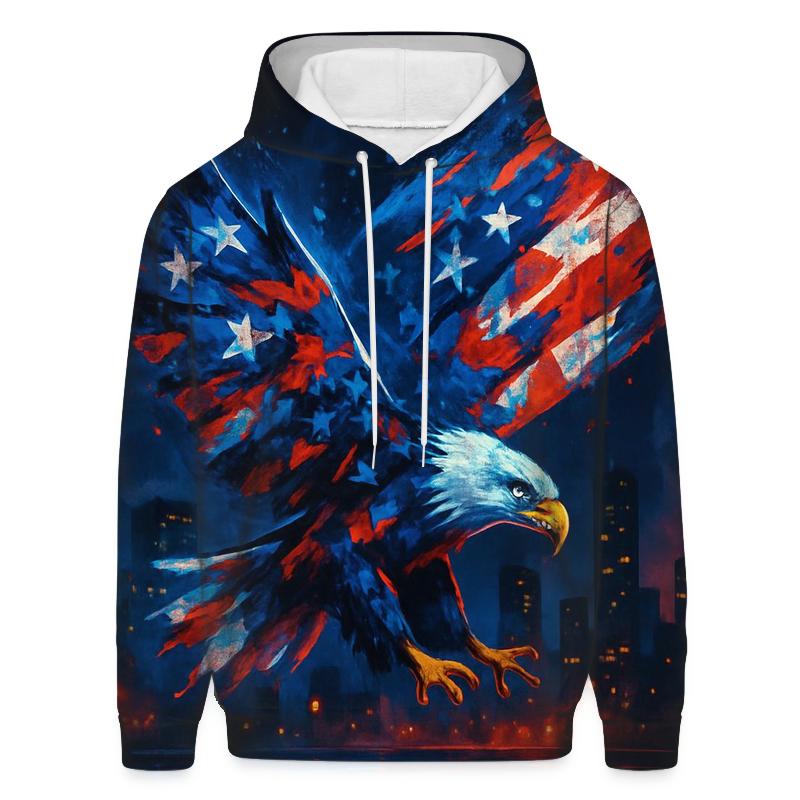 Neon Skyline Stripes custom hoodies