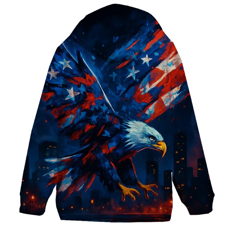 Neon Skyline Stripes custom hoodies