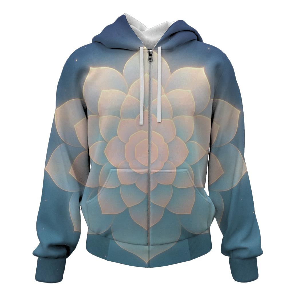 Aurora Bloom Geometry hoodie trends