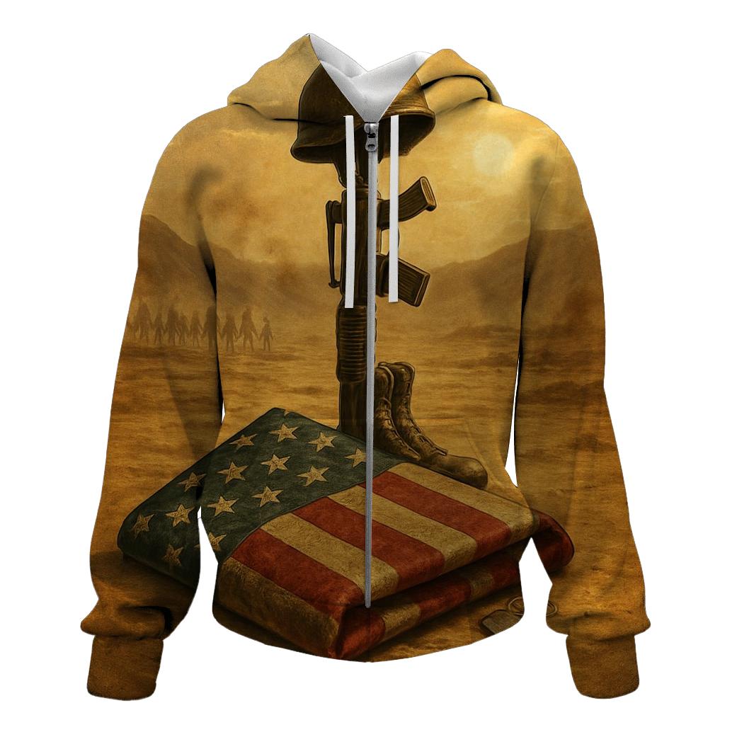 Desert Memorial Mirage Of The Folded Flag hoodies fashion