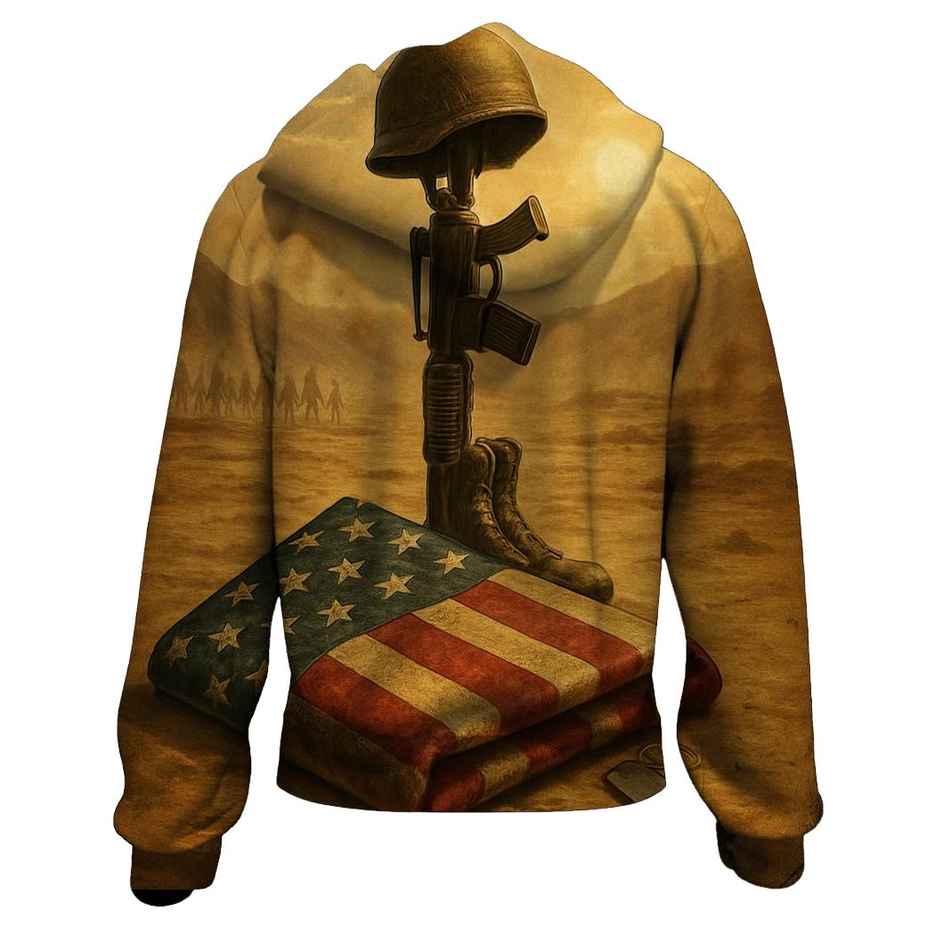 Desert Memorial Mirage Of The Folded Flag hoodies fashion