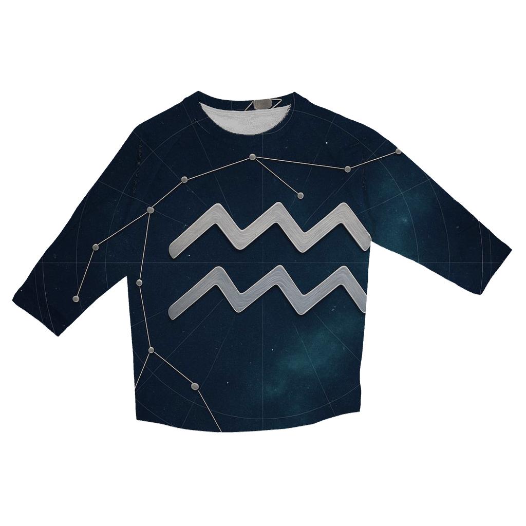 Aquarius Retrograde Water Bearer Star Atlas trendy 3/4 sleeve tops