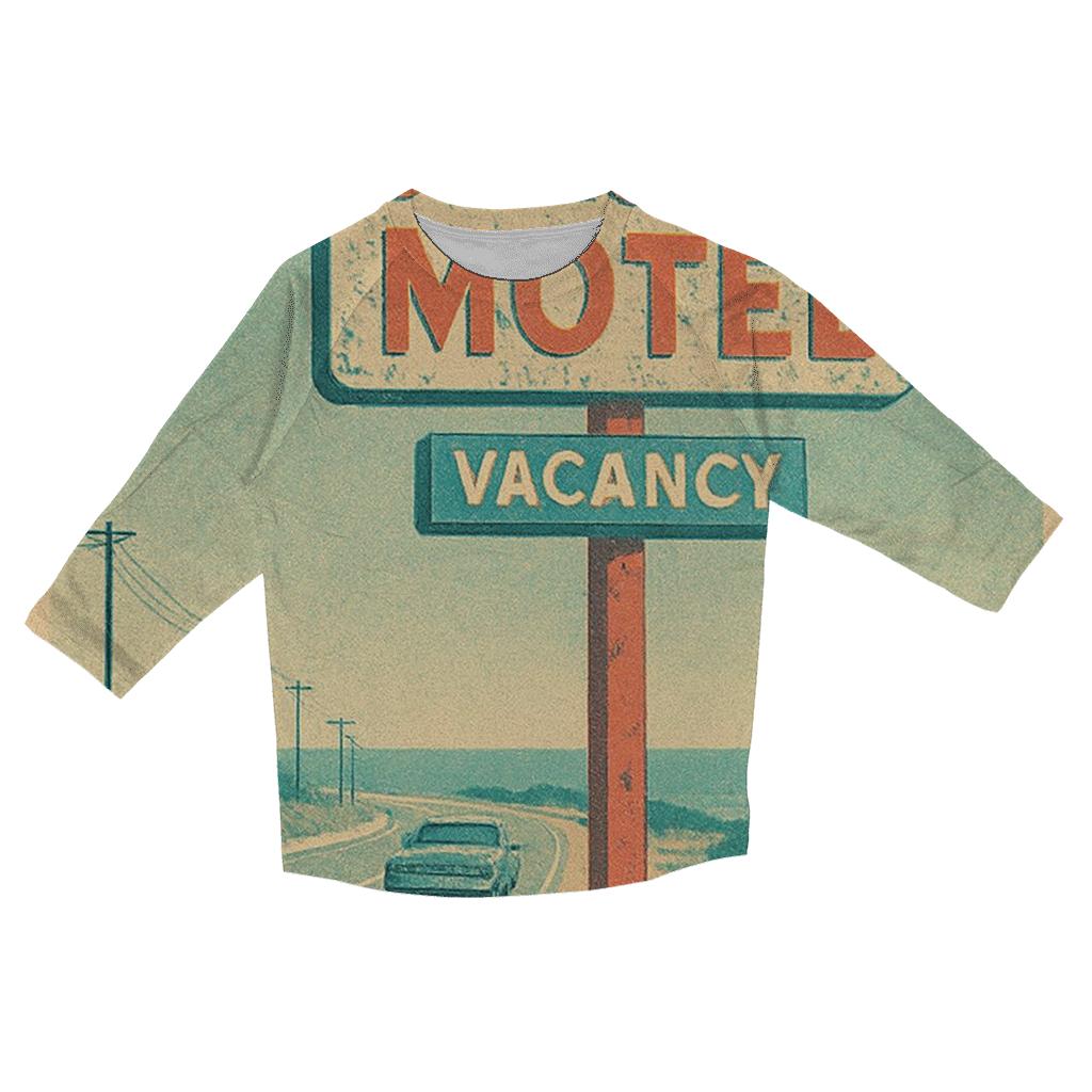 Faded Seaside Motel Vacancy Sign stylish quarter sleeve tops