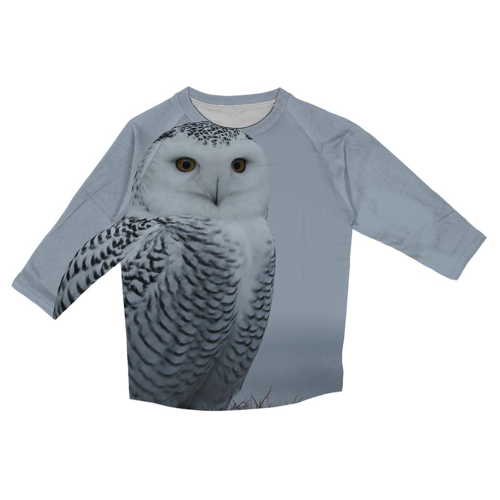 Tundra Wind Sentinel Snowy Owl trendy 3/4 sleeve tops