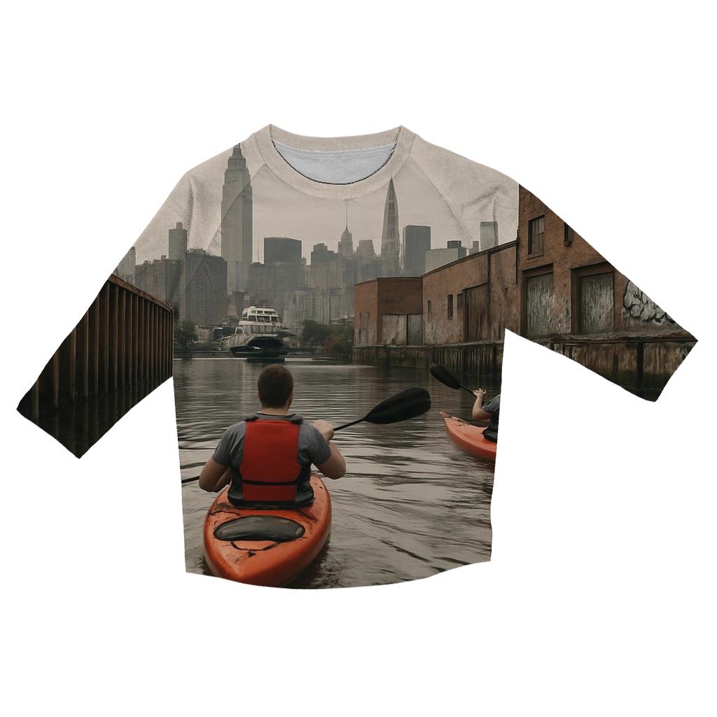 Newtown Creek Kayakers With Midtown Rising Beyond Industry cotton quarter sleeve shirts