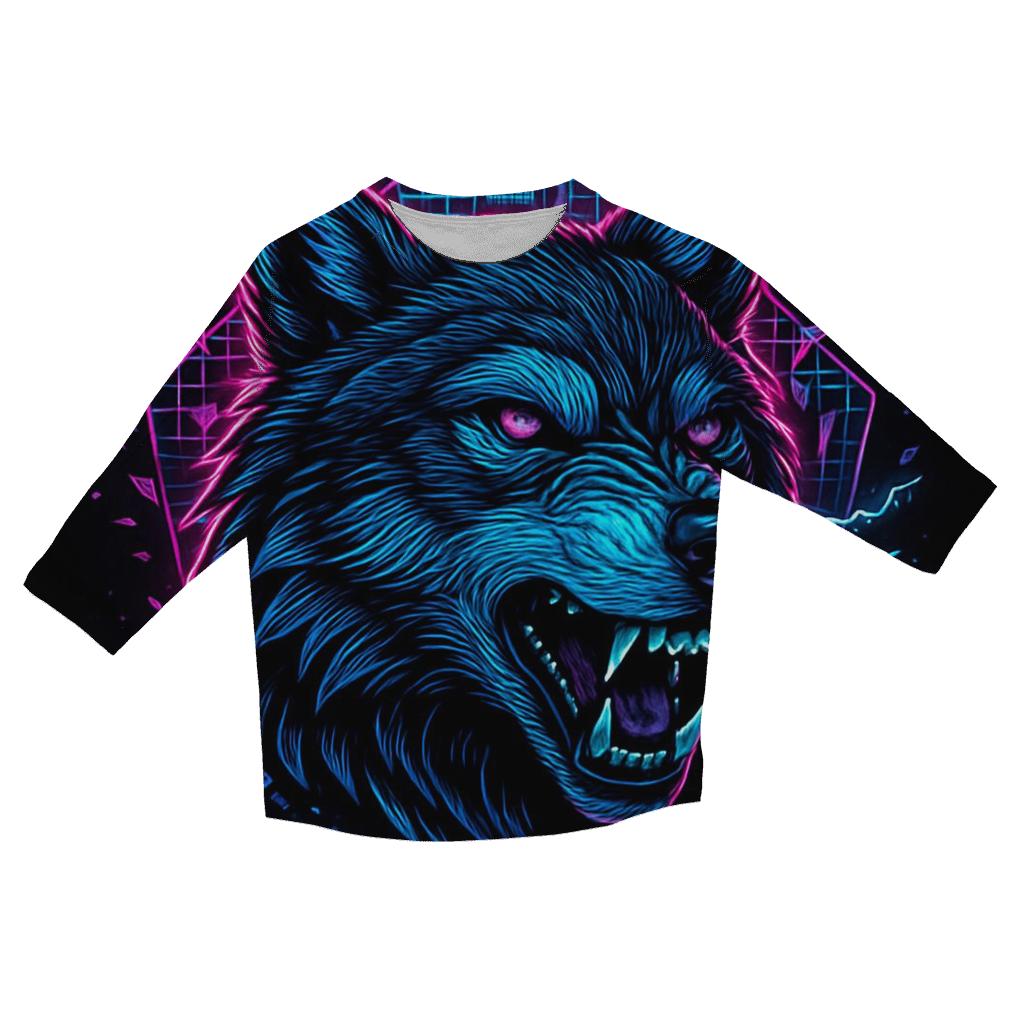 Obsidian Circuit Wolf Sentinel custom 3/4 sleeve shirts