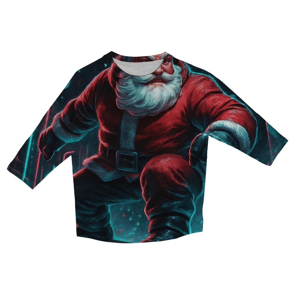 Neon Aurora Santa Street Rider casual three quarter sleeve shirts