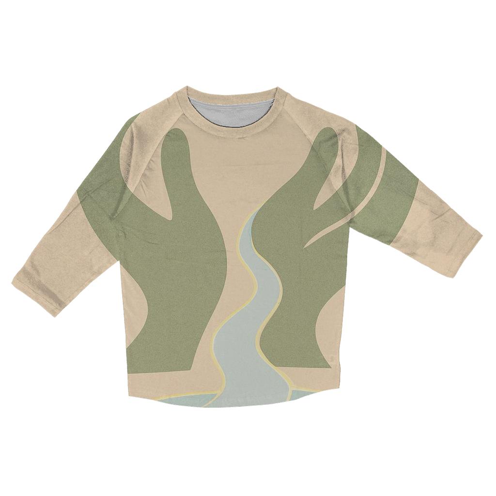 River Of Quiet Light trendy 3/4 sleeve tops