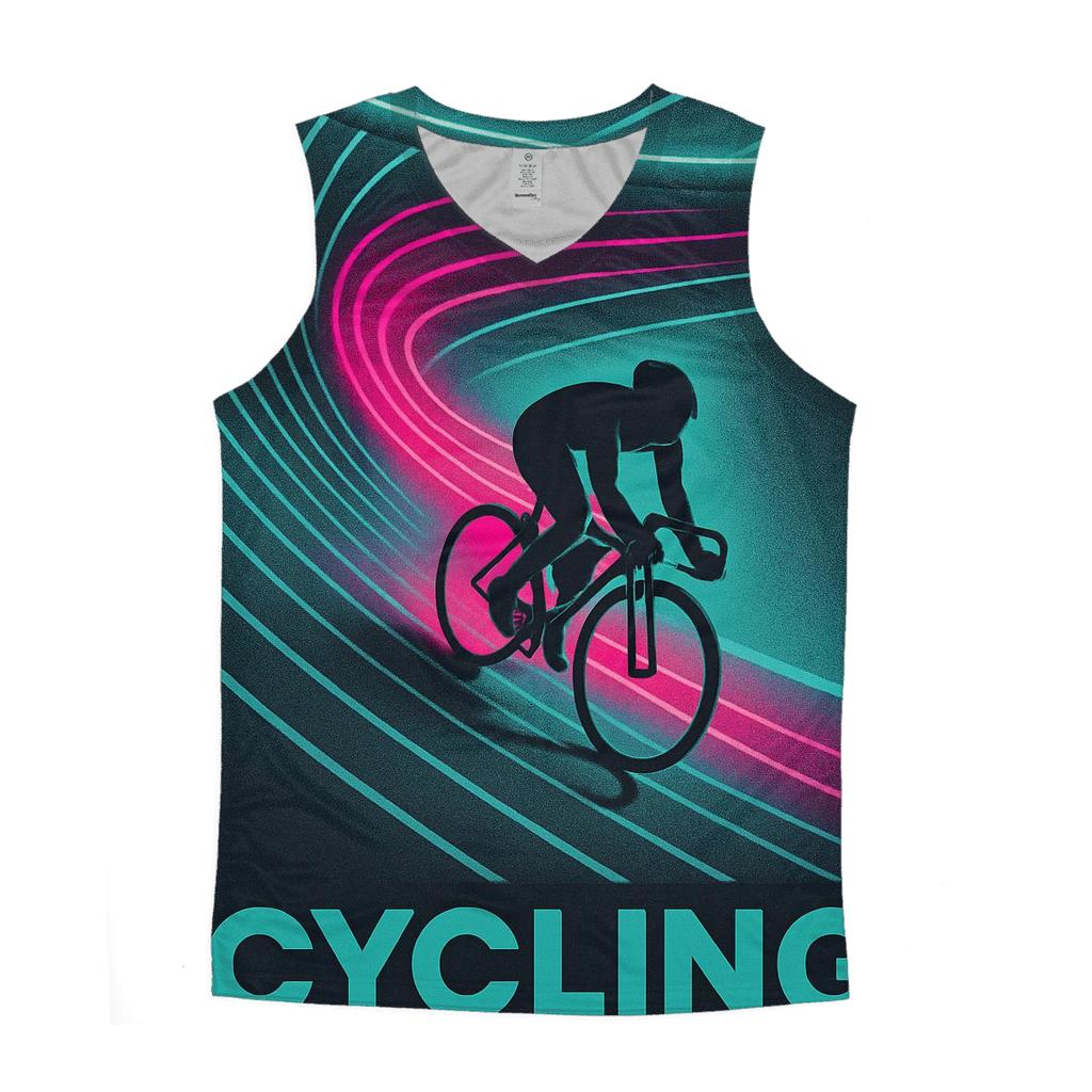 Neon Velodrome Light Trail Sprint custom tank tops