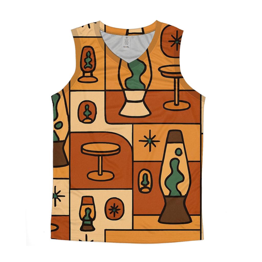 Groovy Lava Lamp Lounge Pattern graphic print tank tops