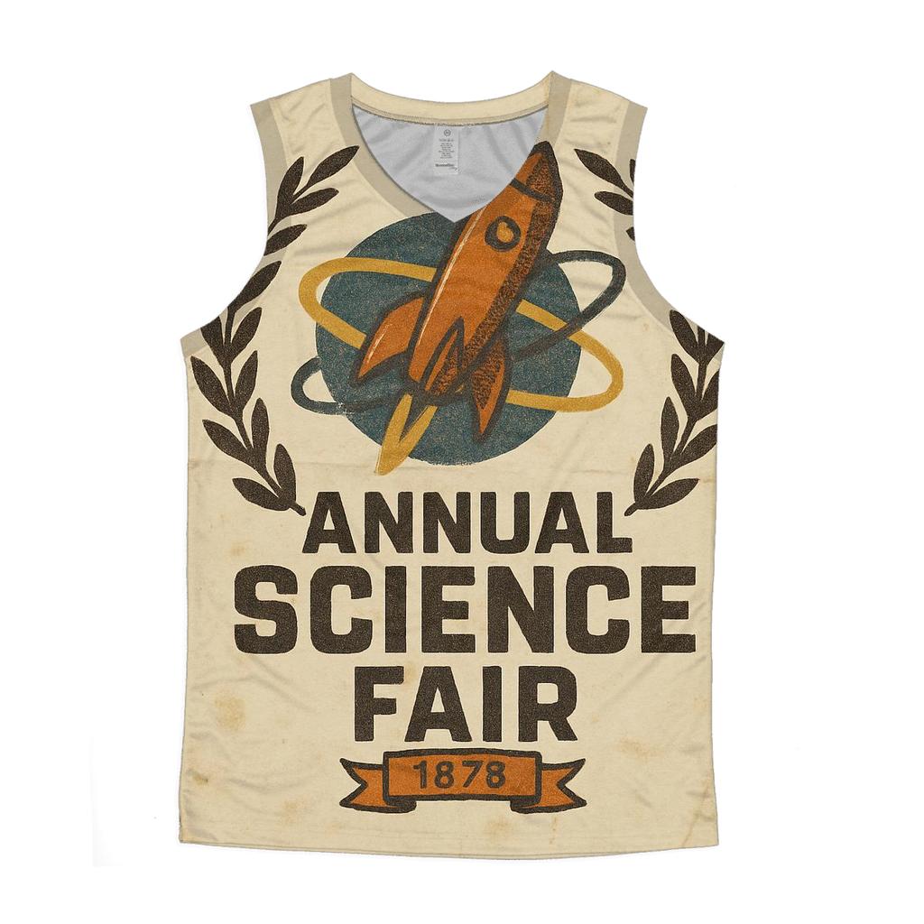 Vintage Space Age Science Fair Emblem stylish racerback tanks