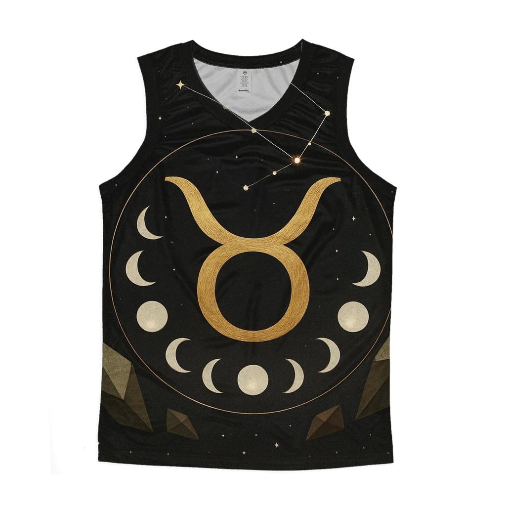 Taurus Lunar Exaltation Bull And Crescent Seal casual summer tank tops