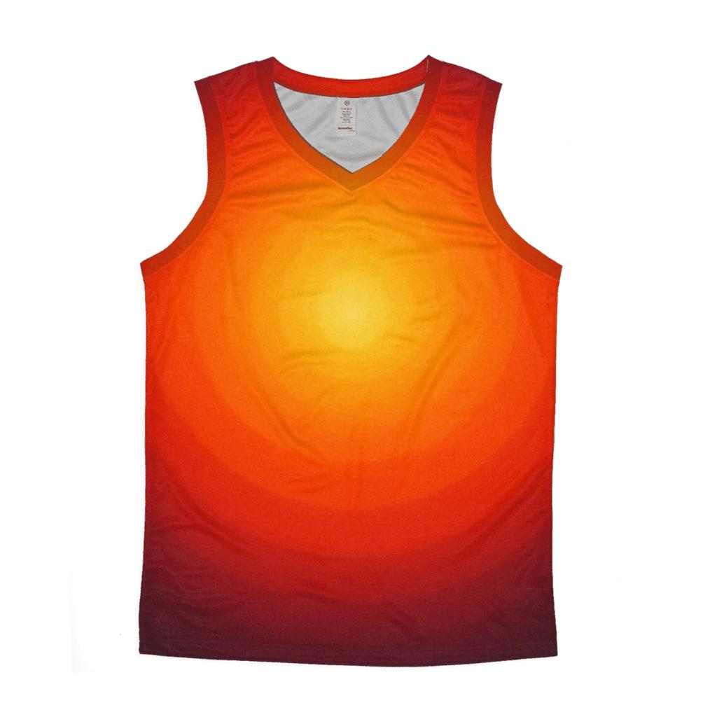 Molten Citrus Bloom graphic print tank tops